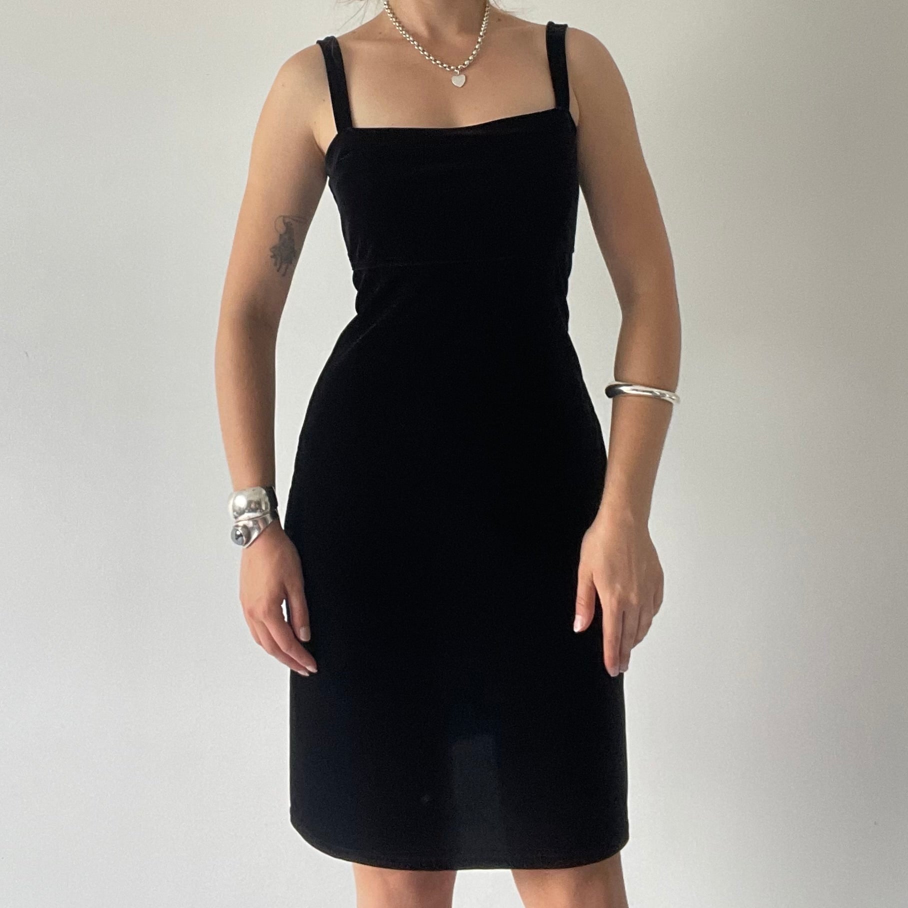 90s Glassons Velvet Midi Dress | 8-10