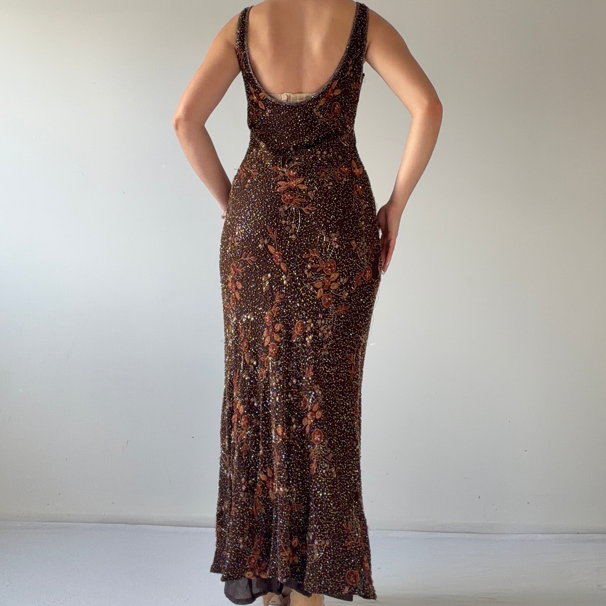 Sténay Silk Beaded Boat Dress | 6-8