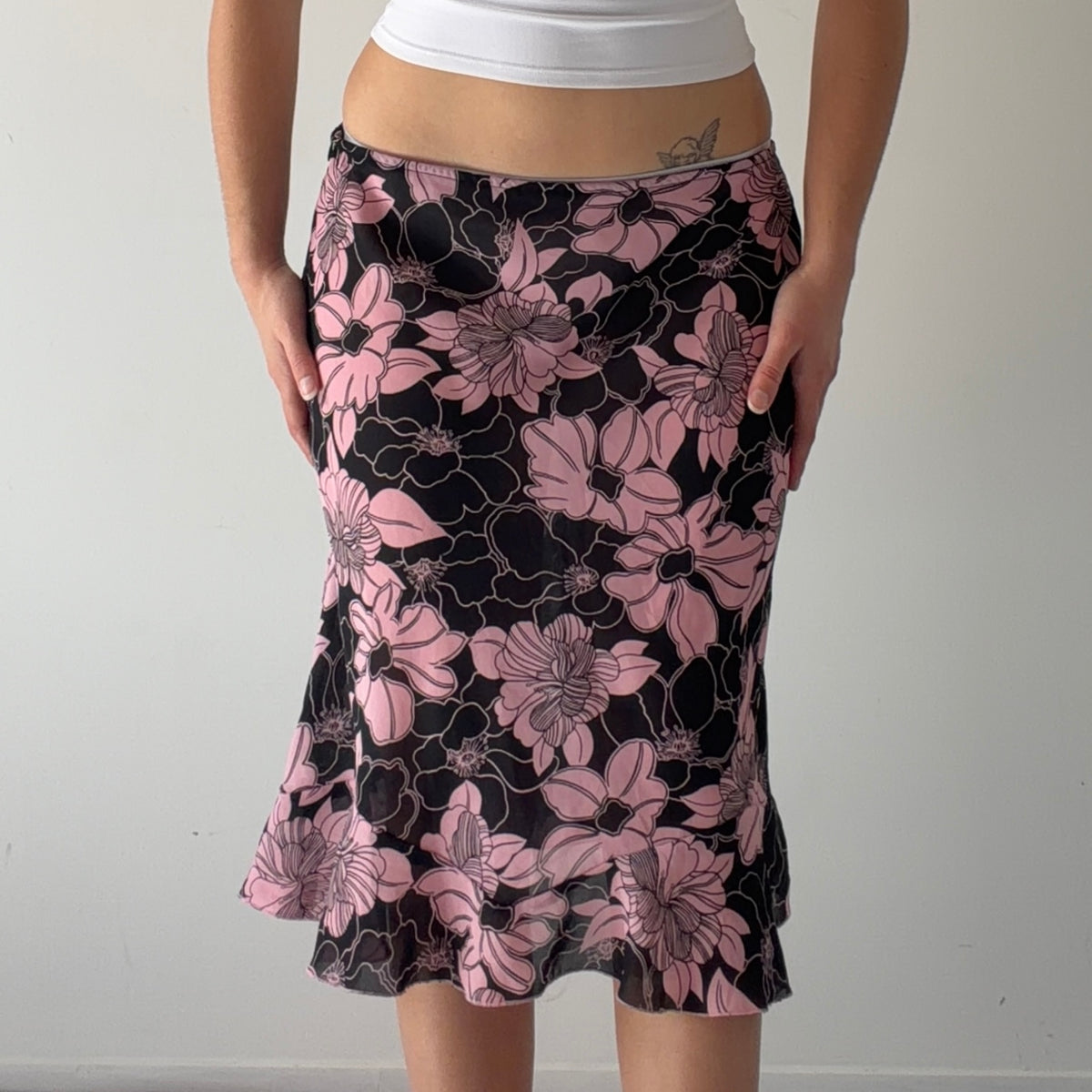 Floral Midi Skirt | M