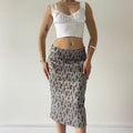 Satin Brocade Midi Skirt | 6-10