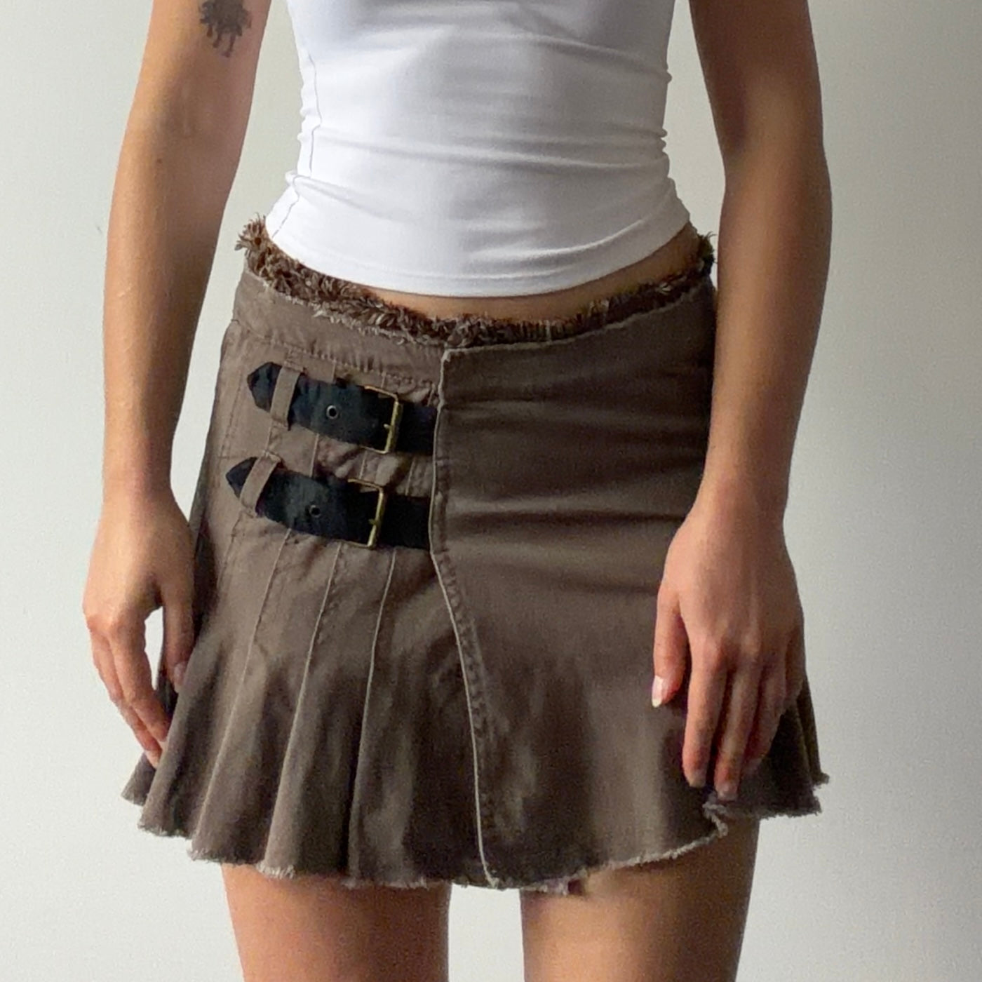 MNG Mini Wrap Buckle Skirt | 6-8