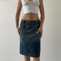 90s Glassons Denim Midi | 10-12