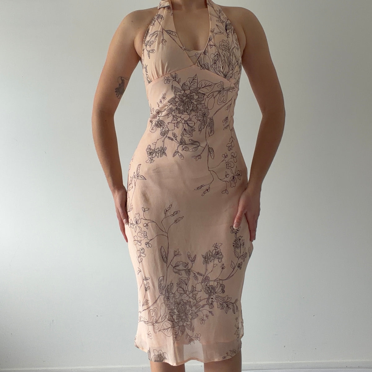 MNG Halter Midi Dress | XS
