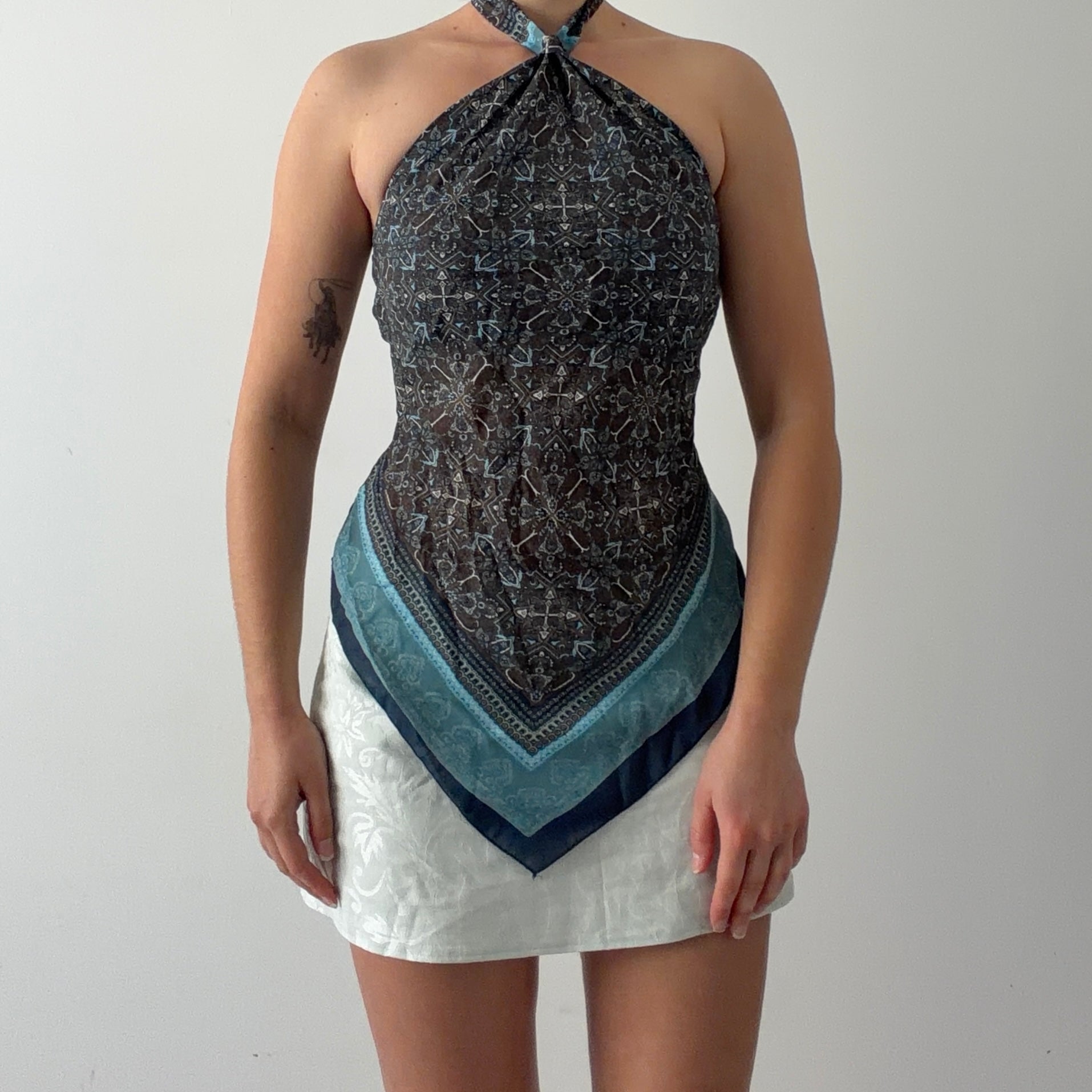 I.N Handkerchief Halter Top | 8-10