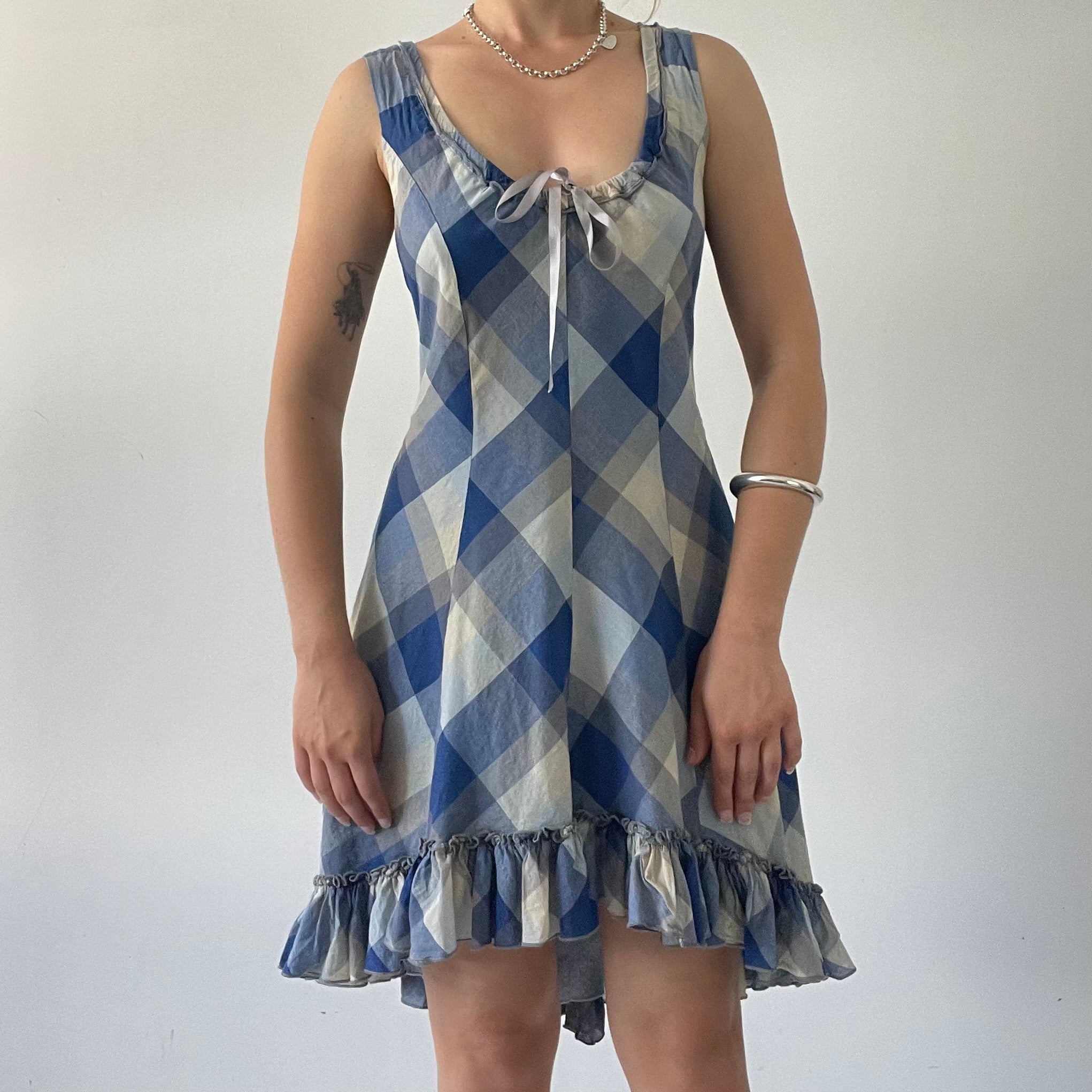 Annah Stretton Gingham Midi Dress | 8-10