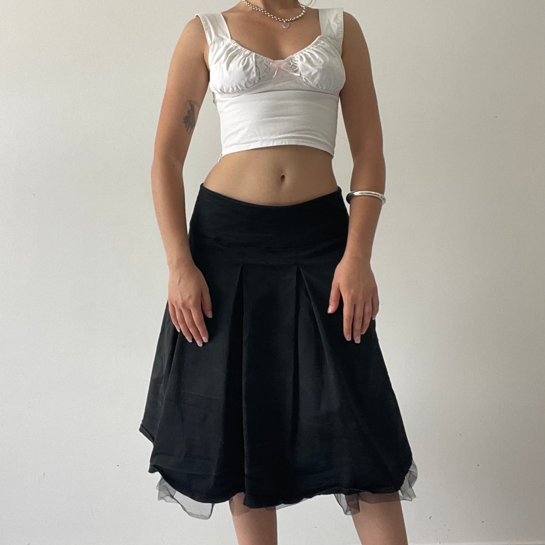 00s Glassons Pleated Midi Skirt | 8-10