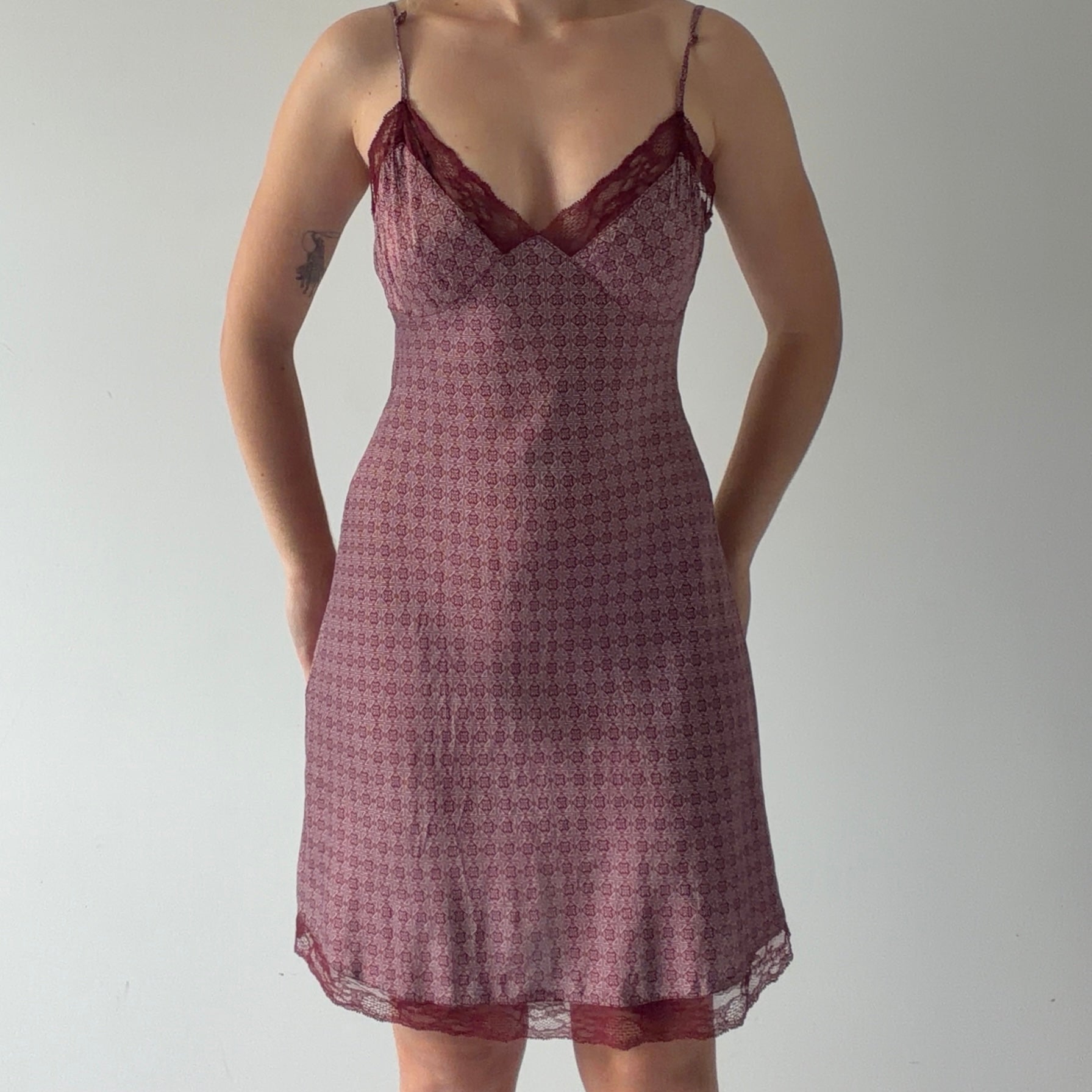 Etam Silk Mini Slip Dress | M
