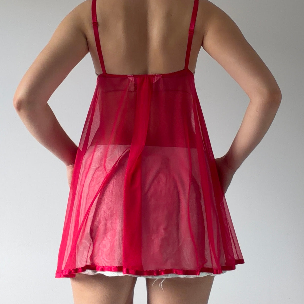 Victoria's Secret Mesh Babydoll Cami | M