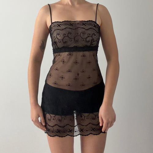 Victoria's Secret Babydoll Mini Dress | Black | S