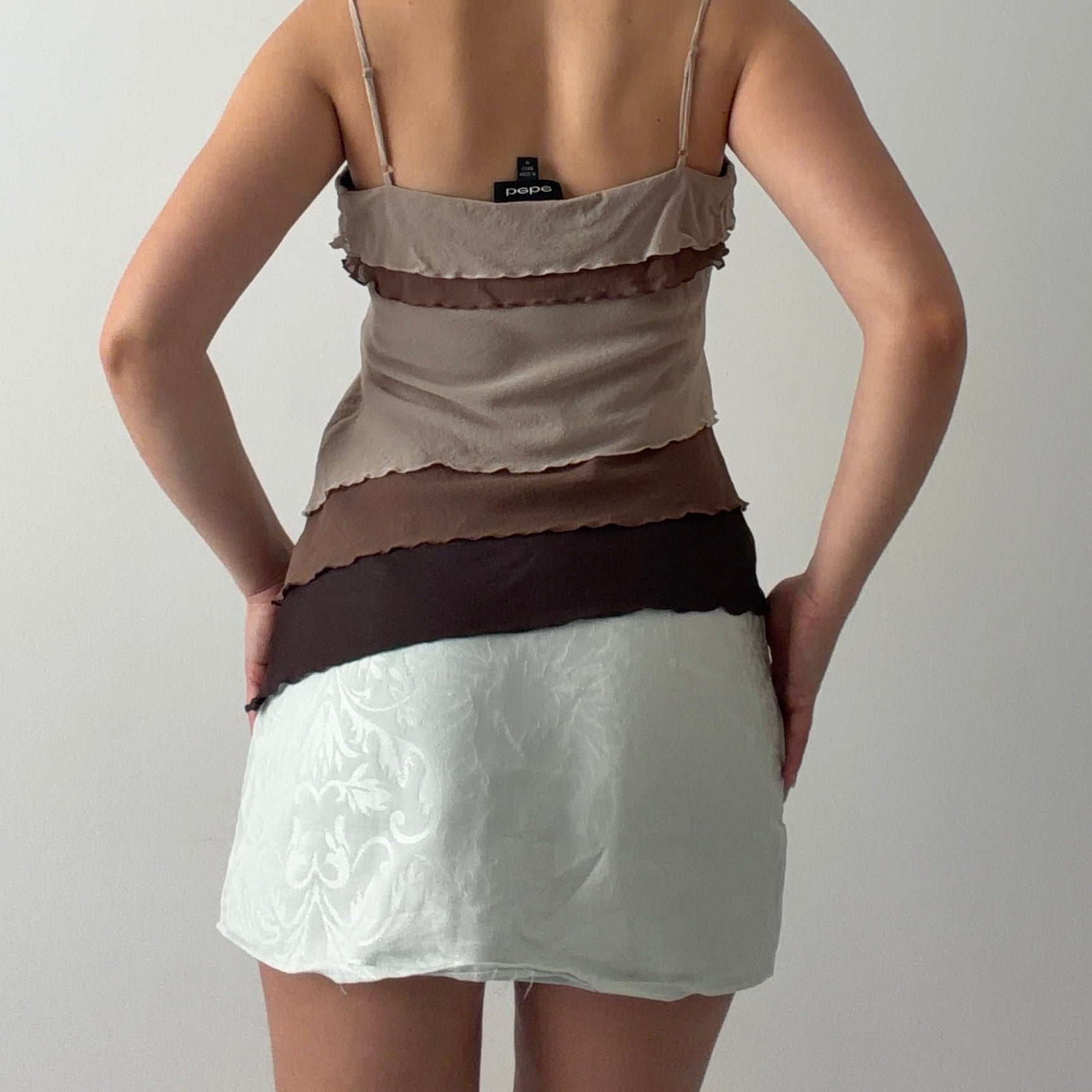 Bebe Silk Ruffle Cami | M