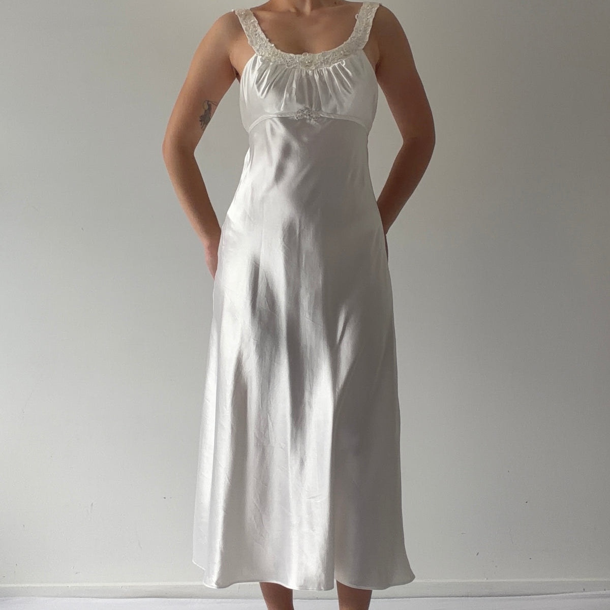 Linea Donatella Embroidered Slip Dress | 6-8