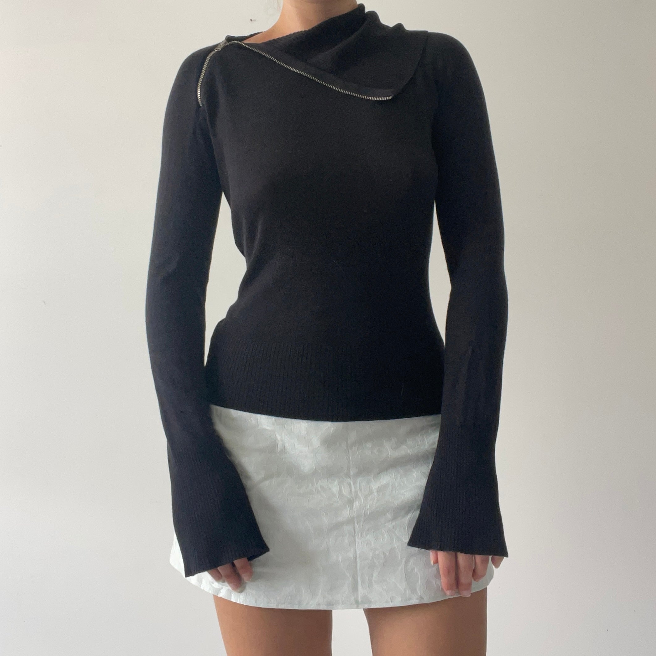 Cue Asymmetric Wool Knit | 6-8