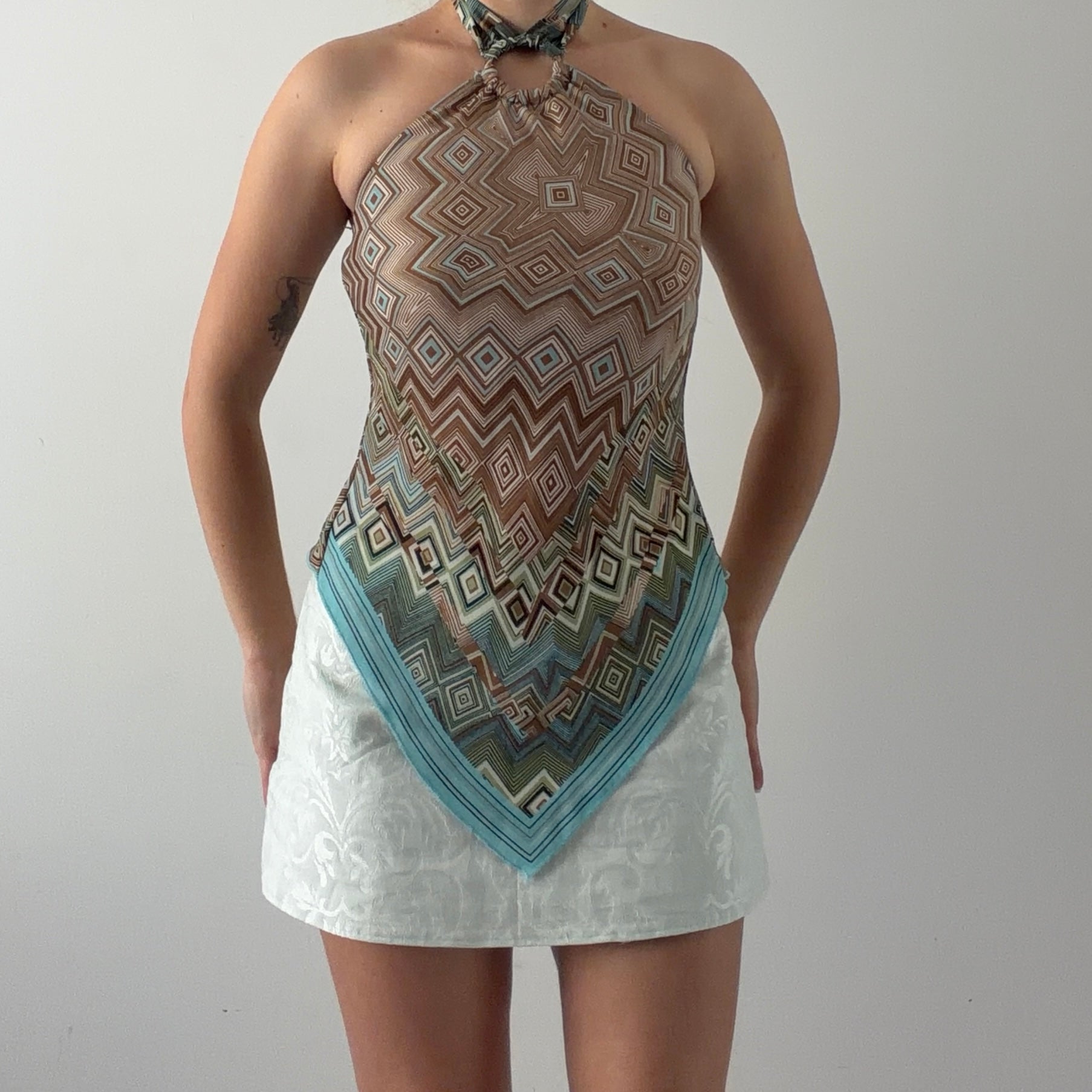 BCX Handkerchief Halter Top | Made in USA | S