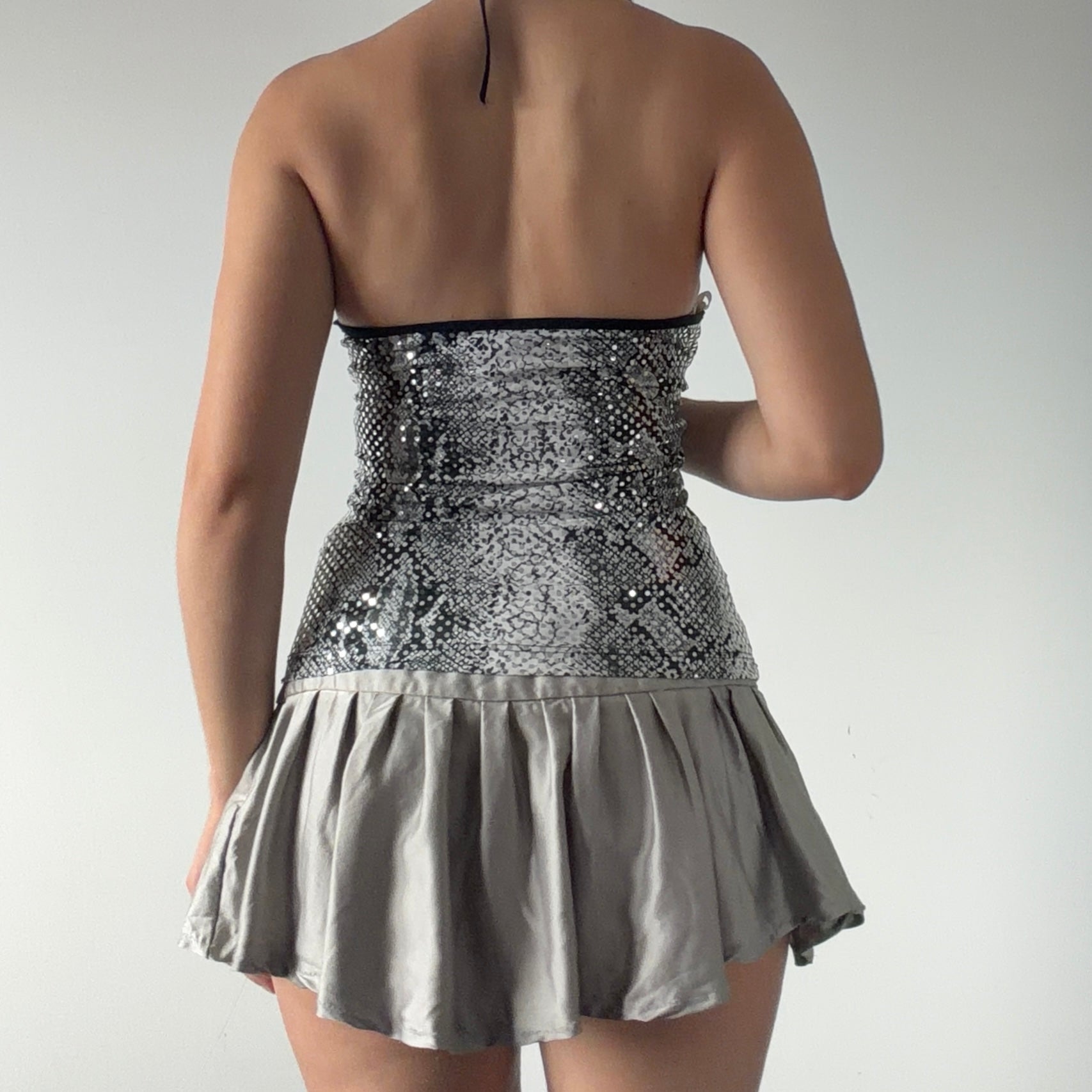 Juno Snake Print Halter | L