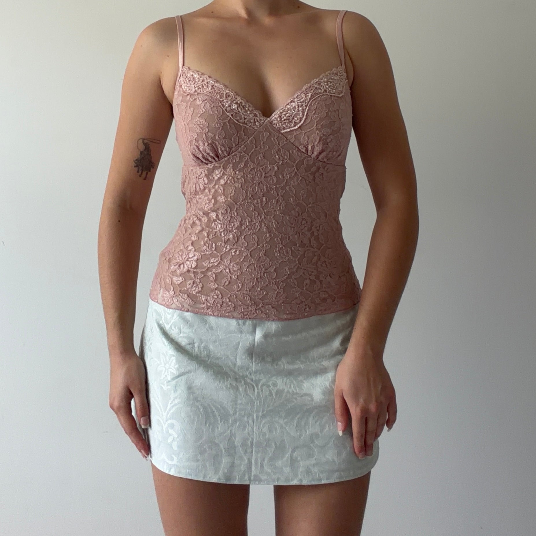Le Chateau Lace Babydoll Cami | Made in USA | S