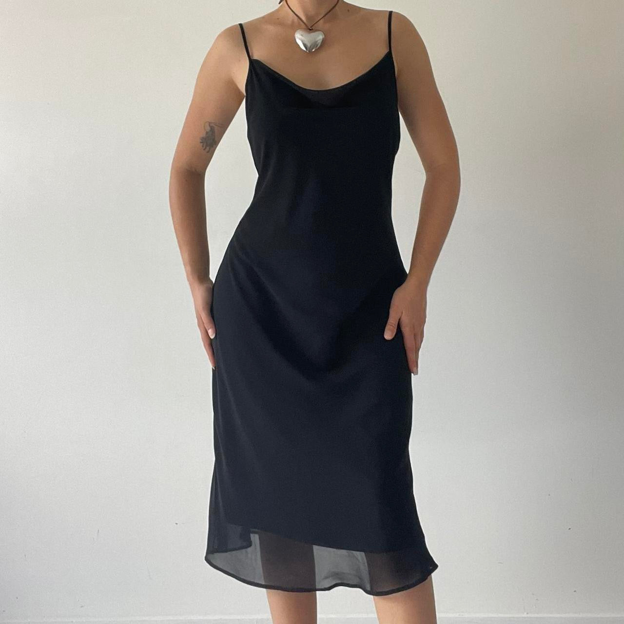 90s Cowl Midi Dress | 10-12