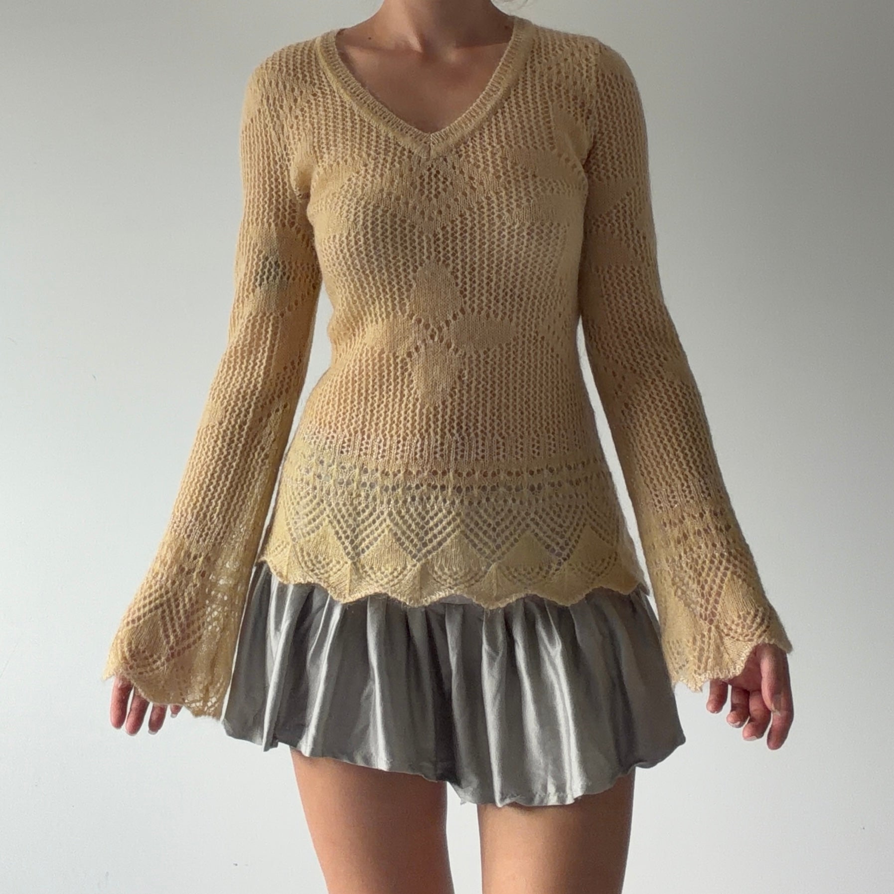 Mohair Knit Sweater | S-M