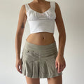 00s Zara Pleated Micro Mini | XS