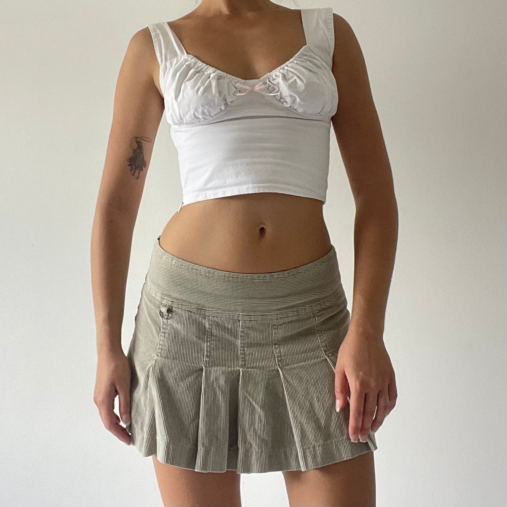 00s Zara Pleated Micro Mini | XS