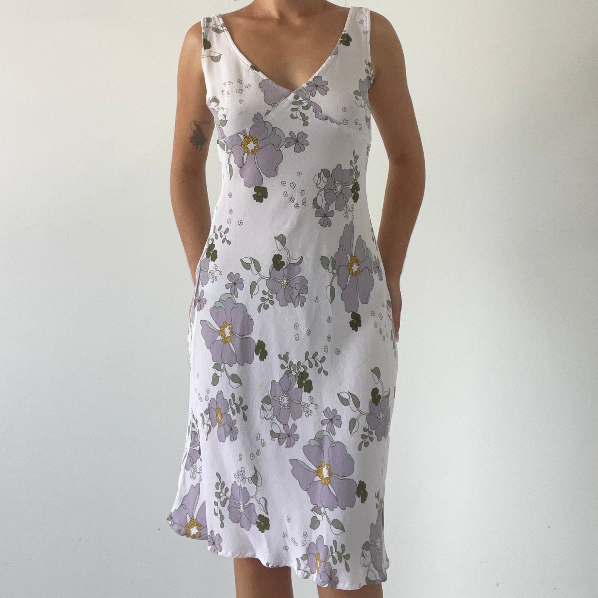 Floral Bias Midi Dress | 8-12