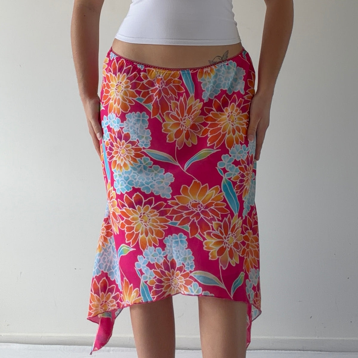 Giorgio Fiorlini Asymmetric Midi Skirt | S