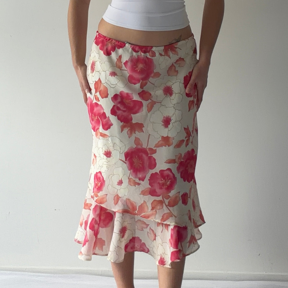 Dressbarn Floral Midi Skirt | S-M