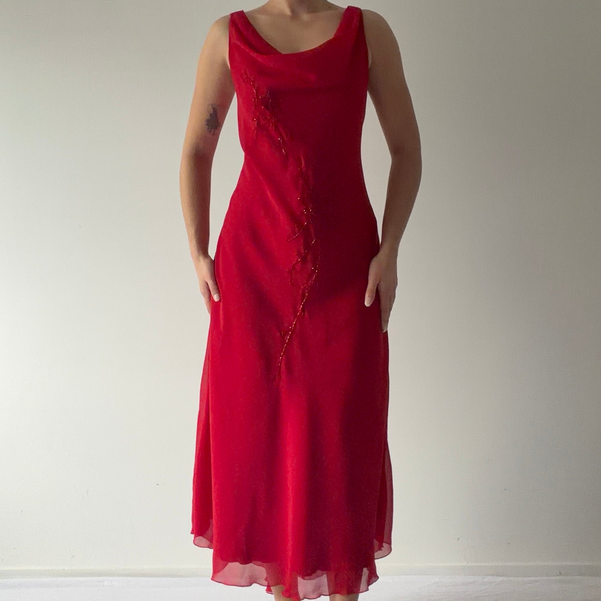 Liz Jordan Cowl Maxi Dress | 12