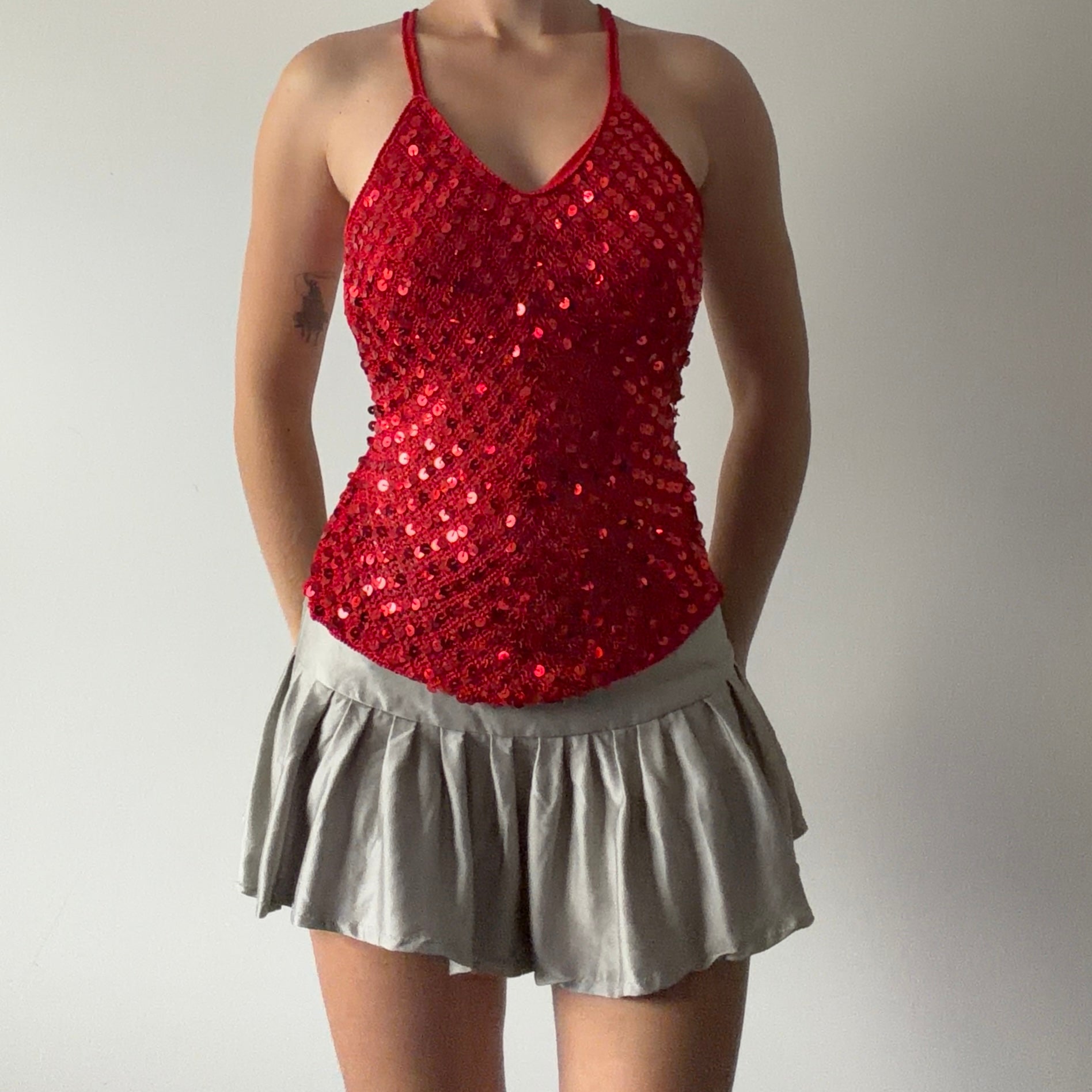 00s Sequin Crochet Top | 8-10