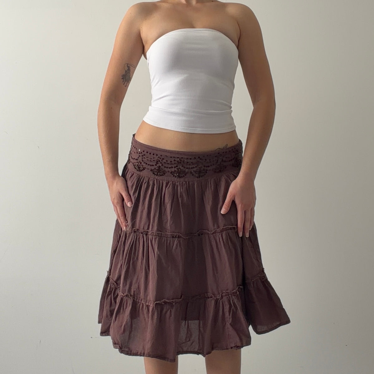Younique Tiered Midi Skirt | 8-10