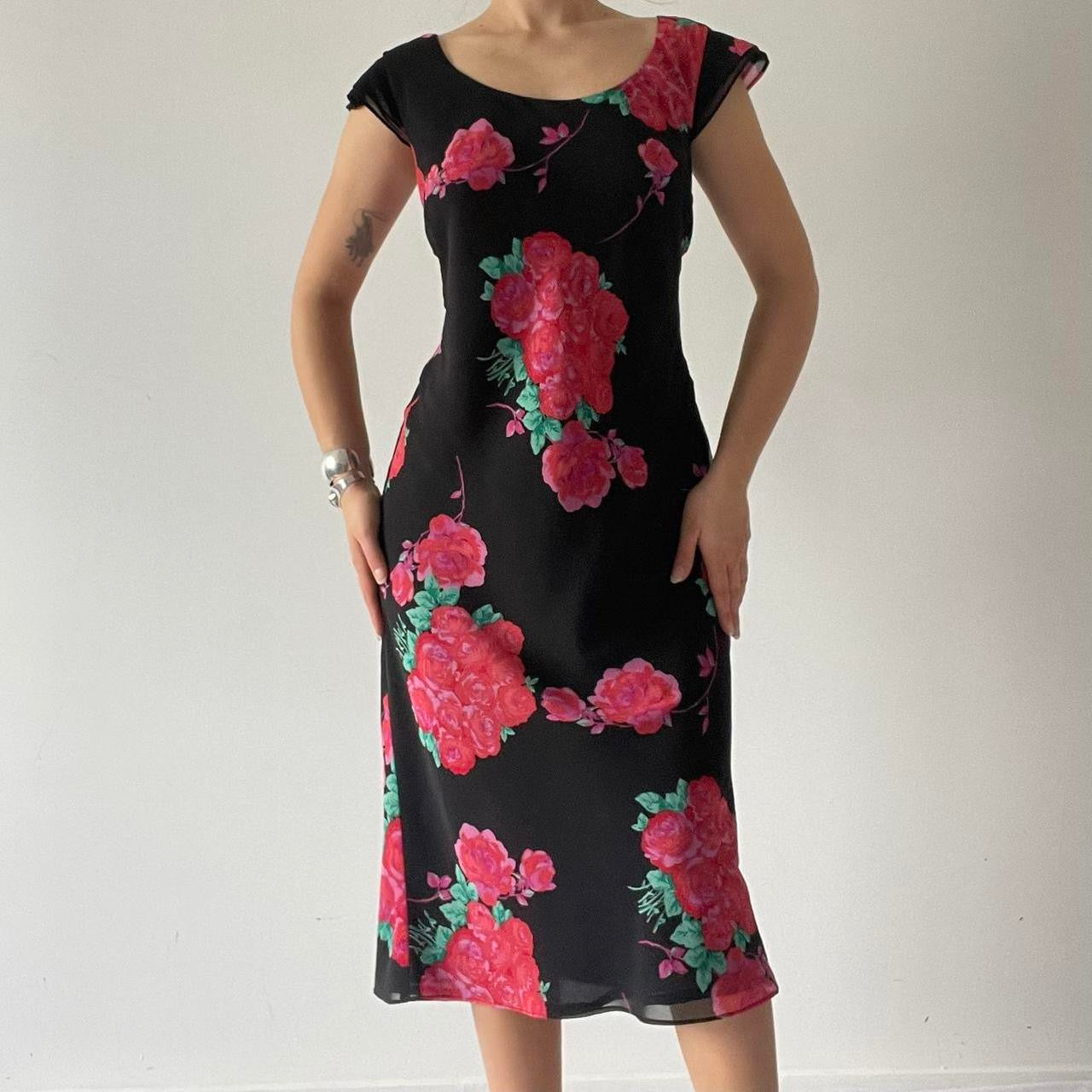 Table Eight Floral Bias Cut Dress | 8-10