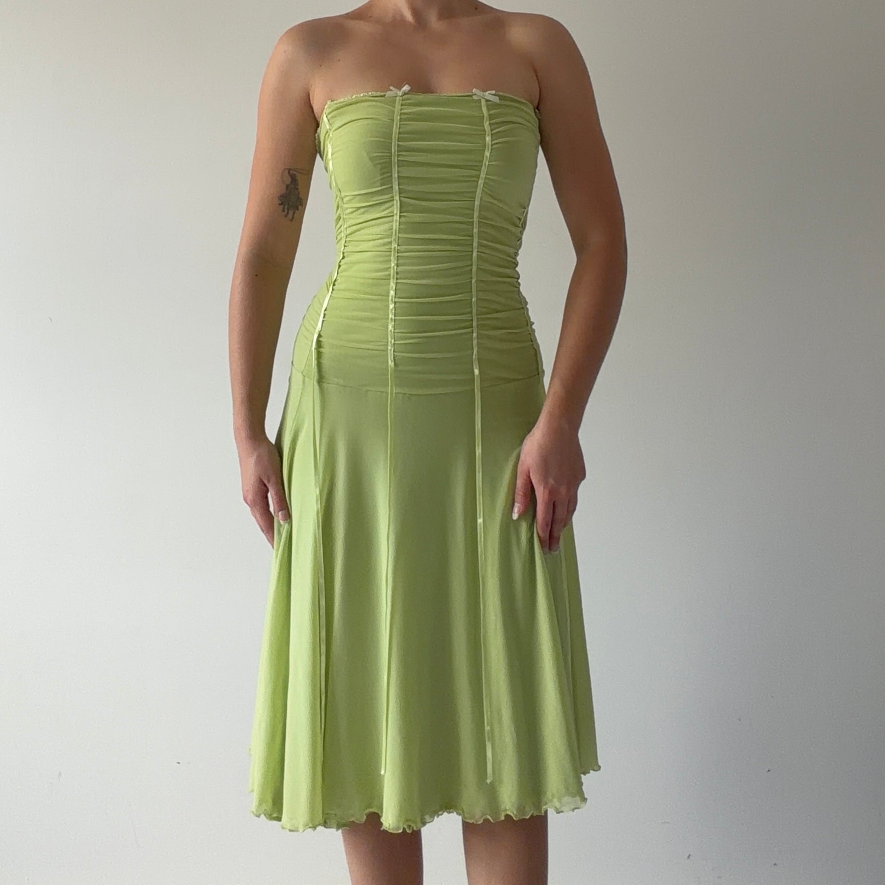 Rosella Milano Strapless Ribbon Dress | M