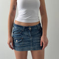 TRF Micro Mini Denim Skirt | XS