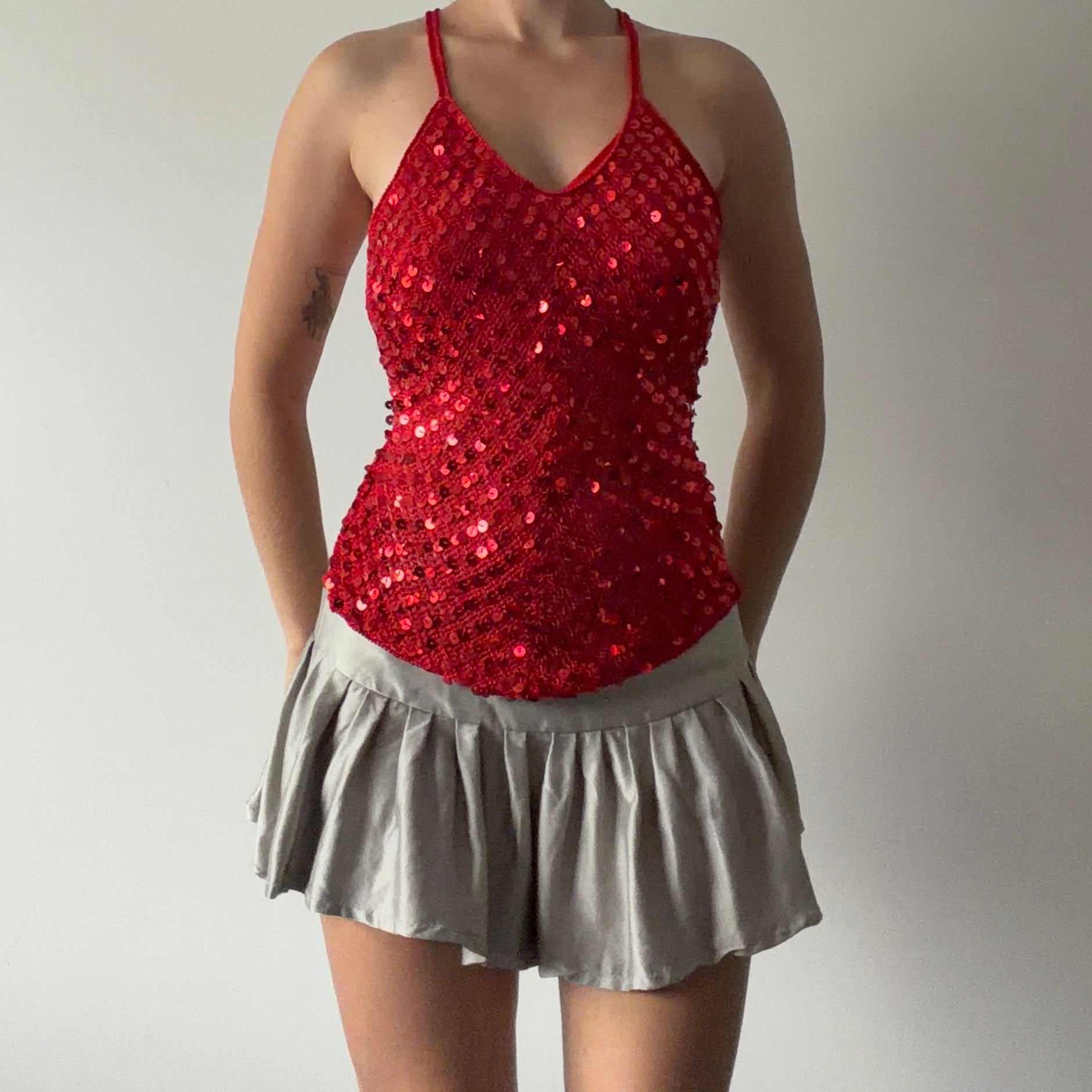 00s Sequin Crochet Top | 8-10