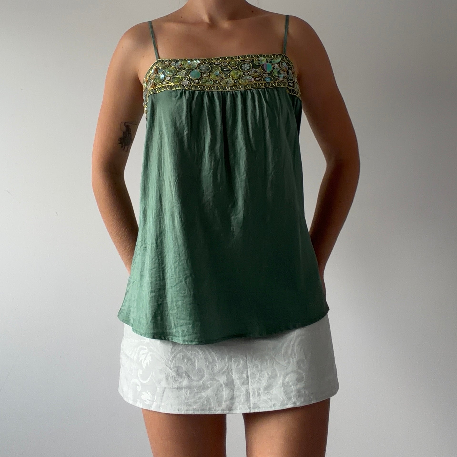 Warehouse Beaded Silk Cami | 16