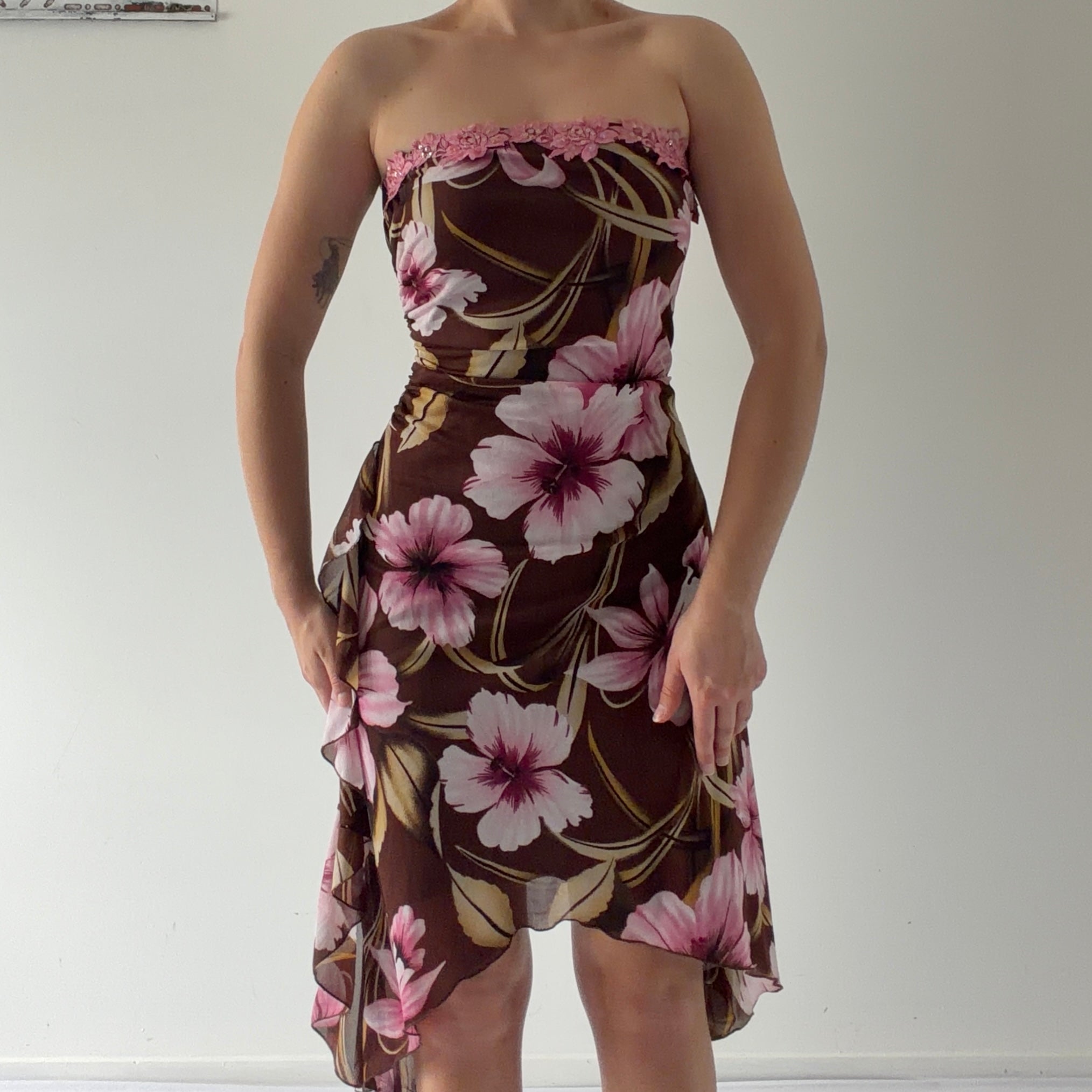 My Michelle Strapless Midi Dress | Made in USA | M
