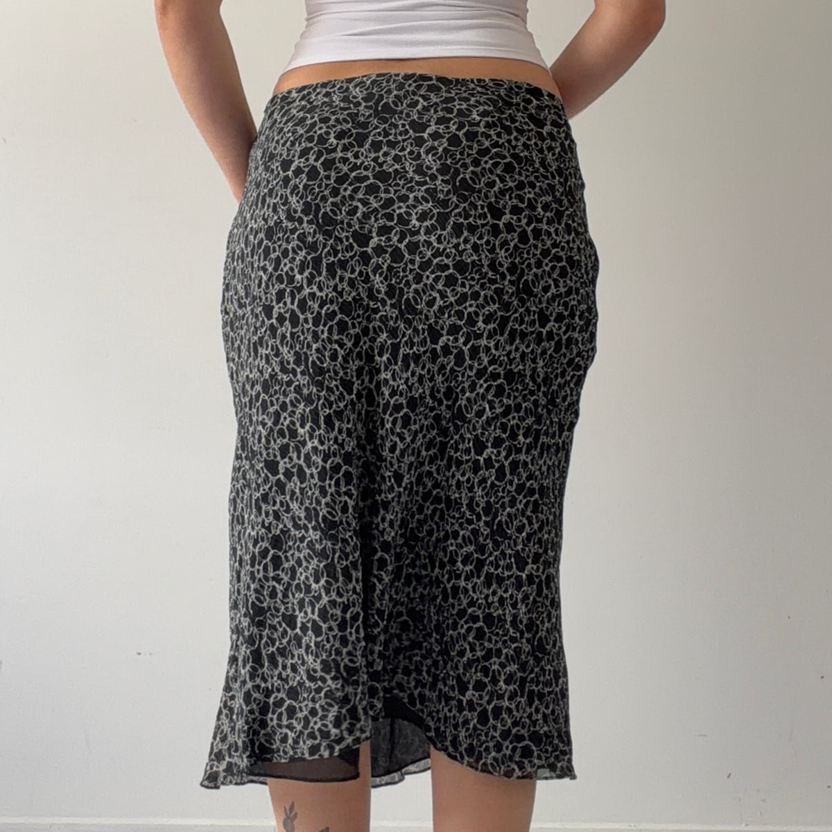 Merona Silk Midi Skirt | L