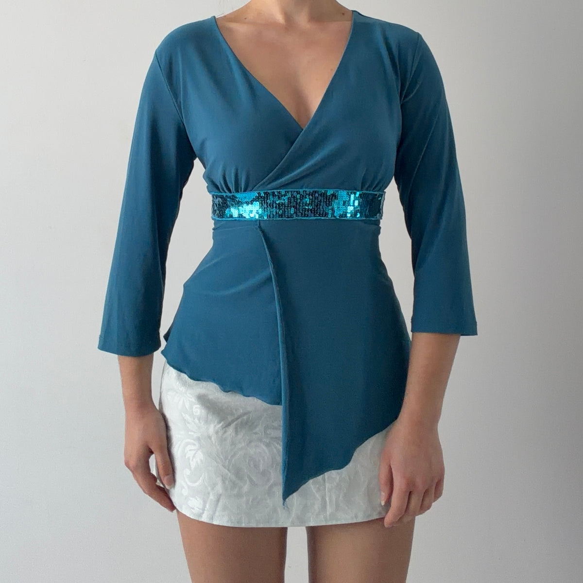 Fashion Bug 3/4 Sleeve Sequin Top | M