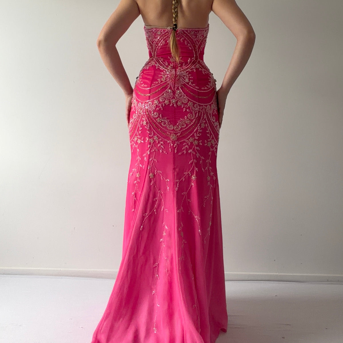Riva Beaded Strapless Dress | XS