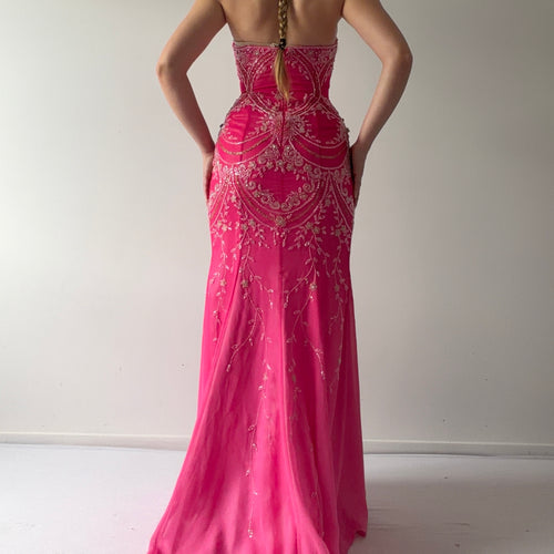 Riva Beaded Strapless Dress | XS