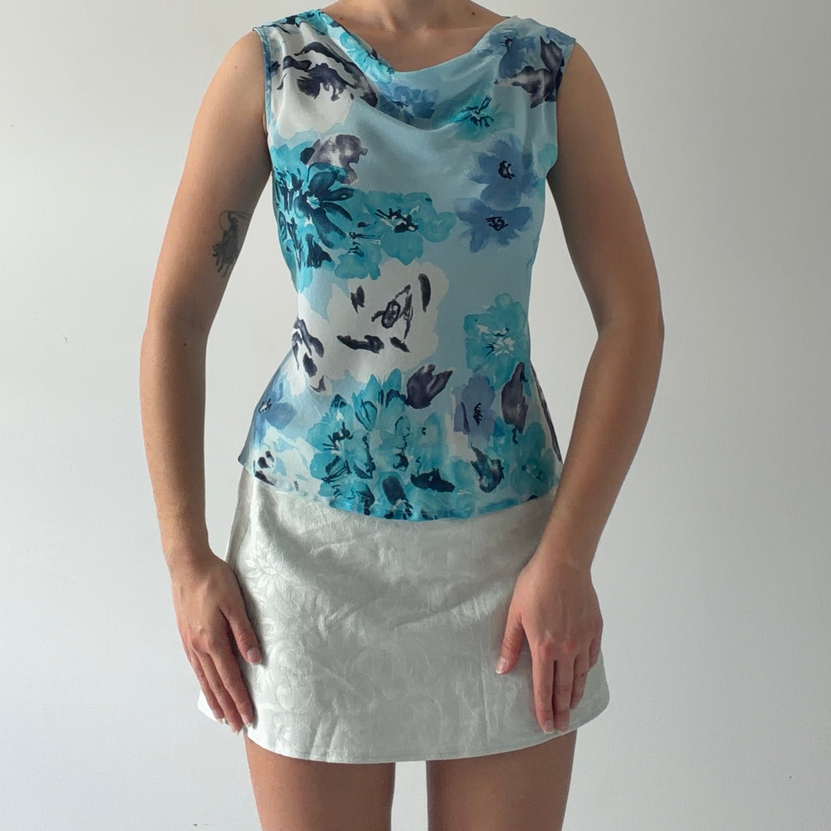 Spenser Jeremy Silk Cowl Top | L