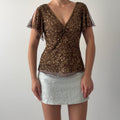 Adrianna Papell Silk Beaded Top | 8-10
