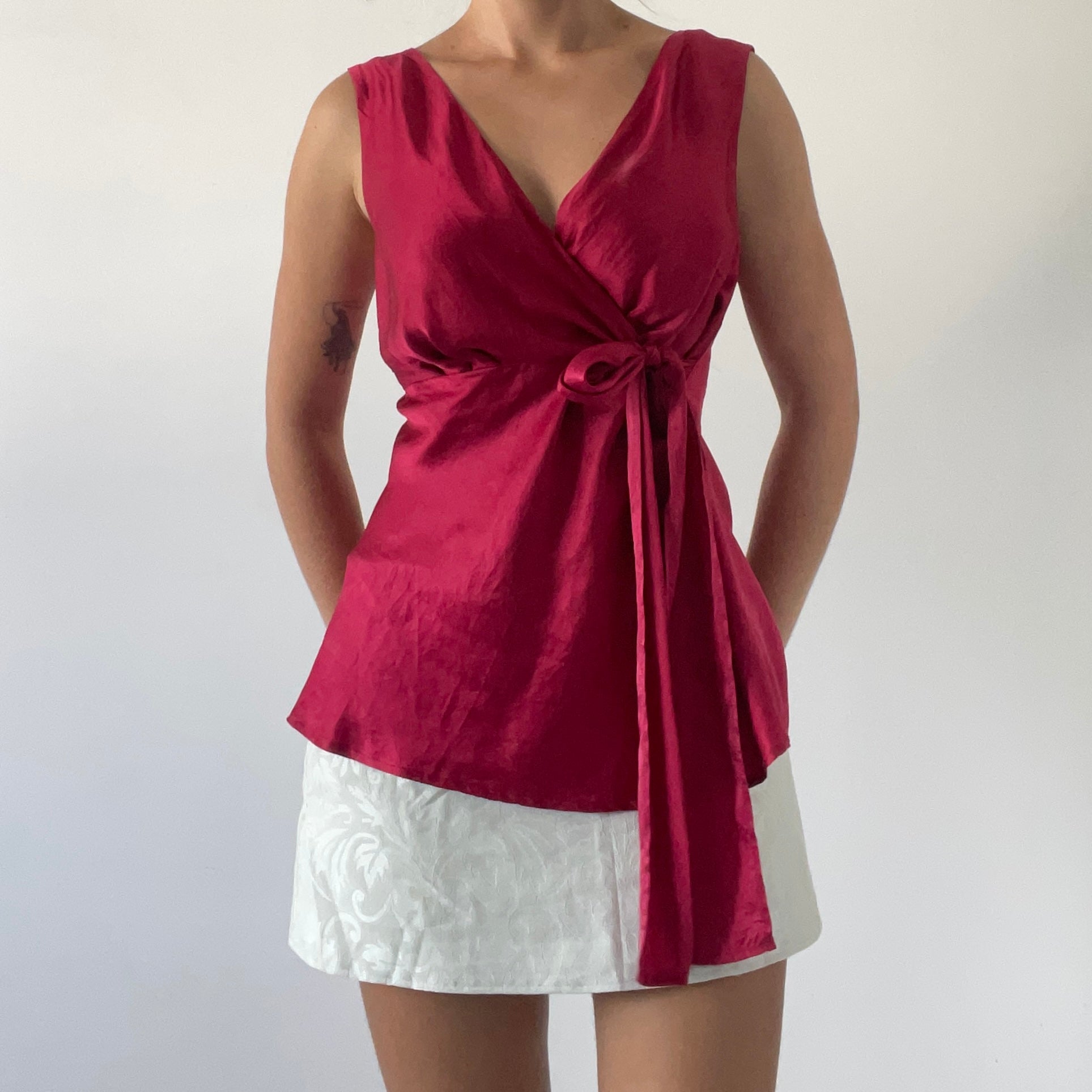 Silk Babydoll Tie Top | Made in NZ | 14-16