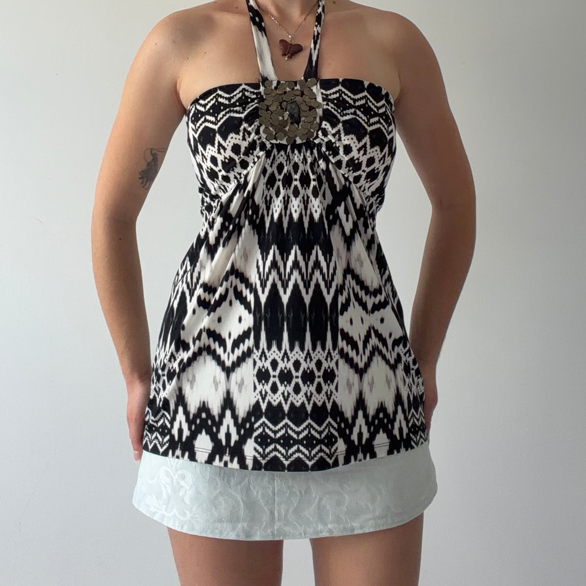 Attention Beaded Halter Top | S-M