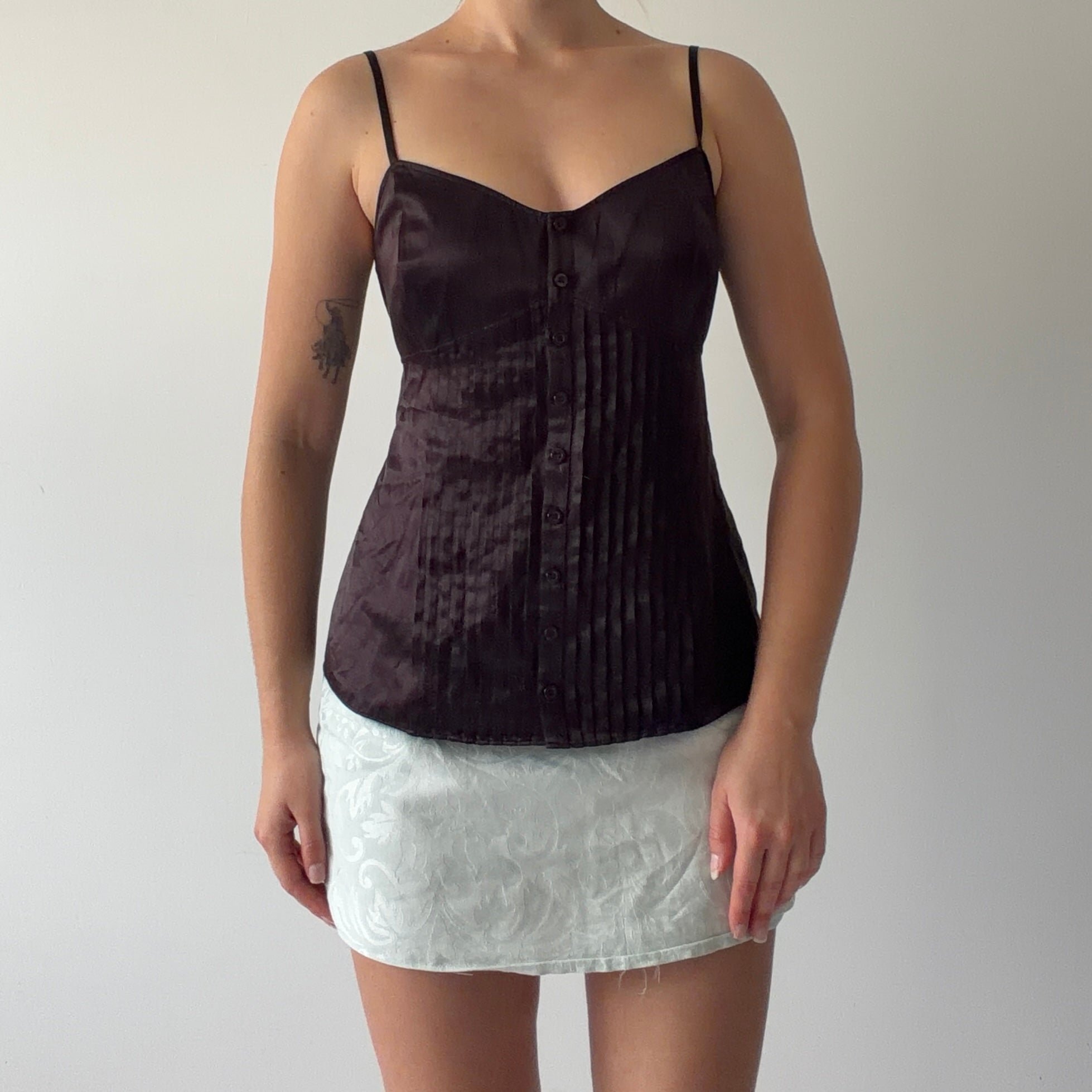INC 100% Silk Babydoll Top | 12