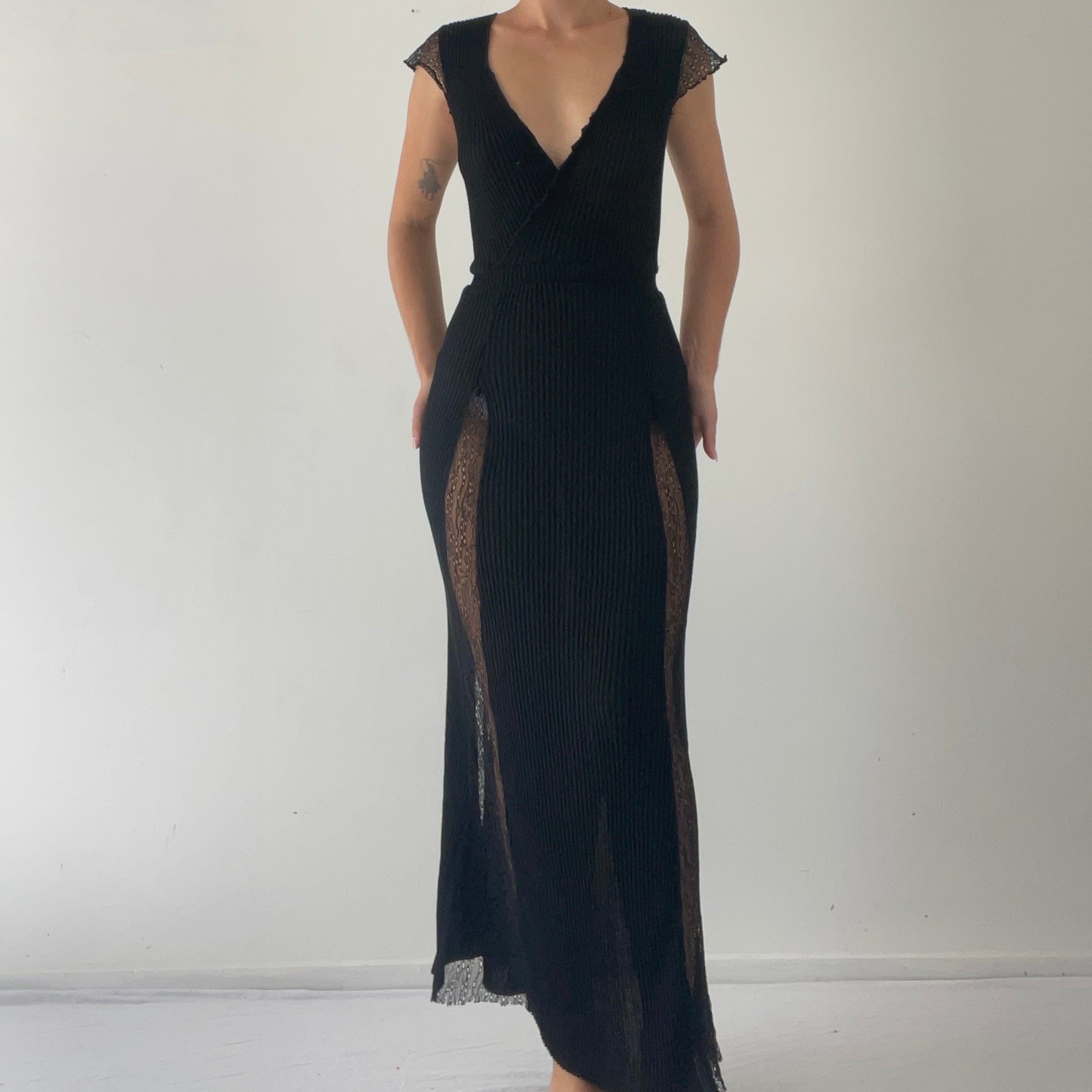 00s Zara Maxi Knit Dress | S