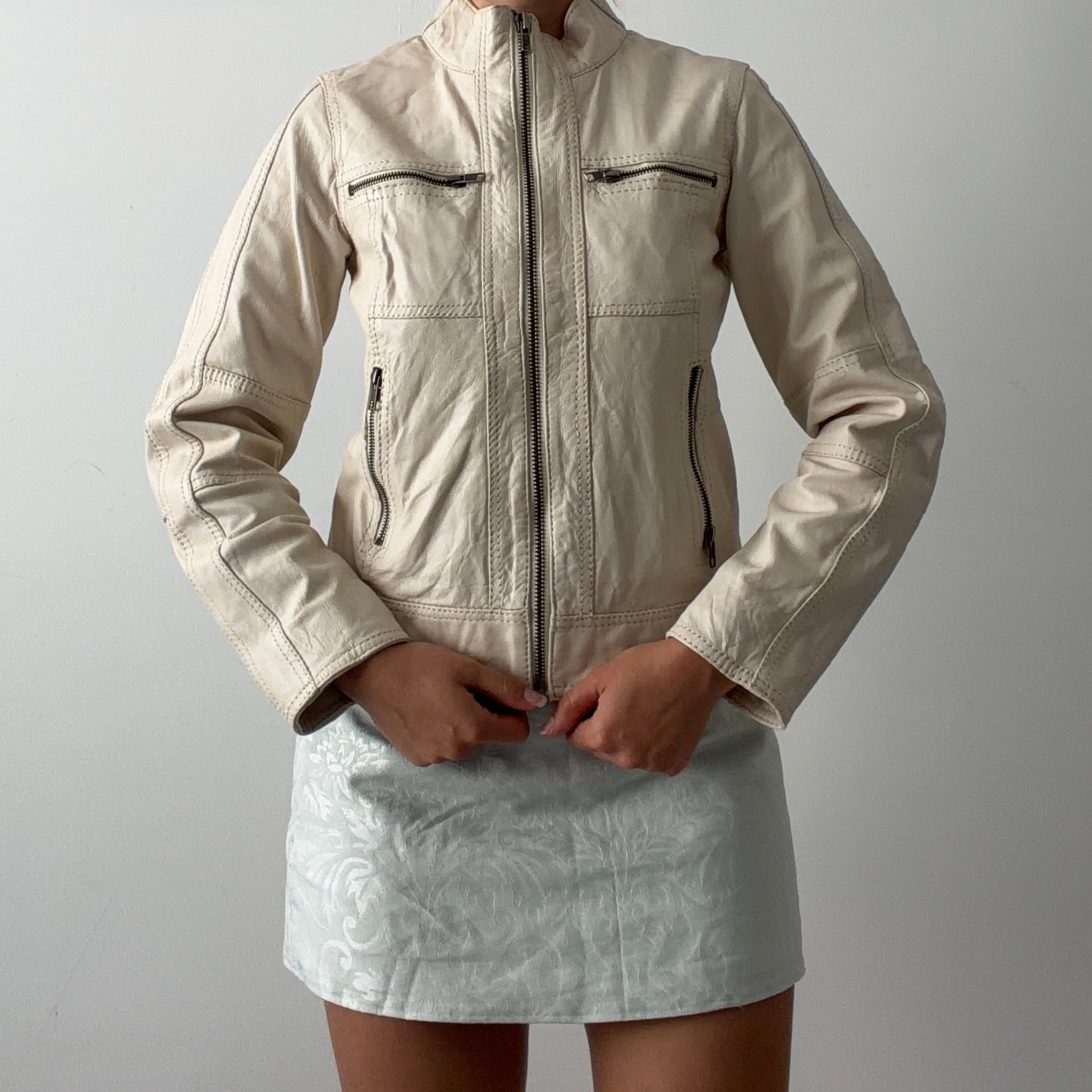 Siricco Leather Moto Jacket | XS