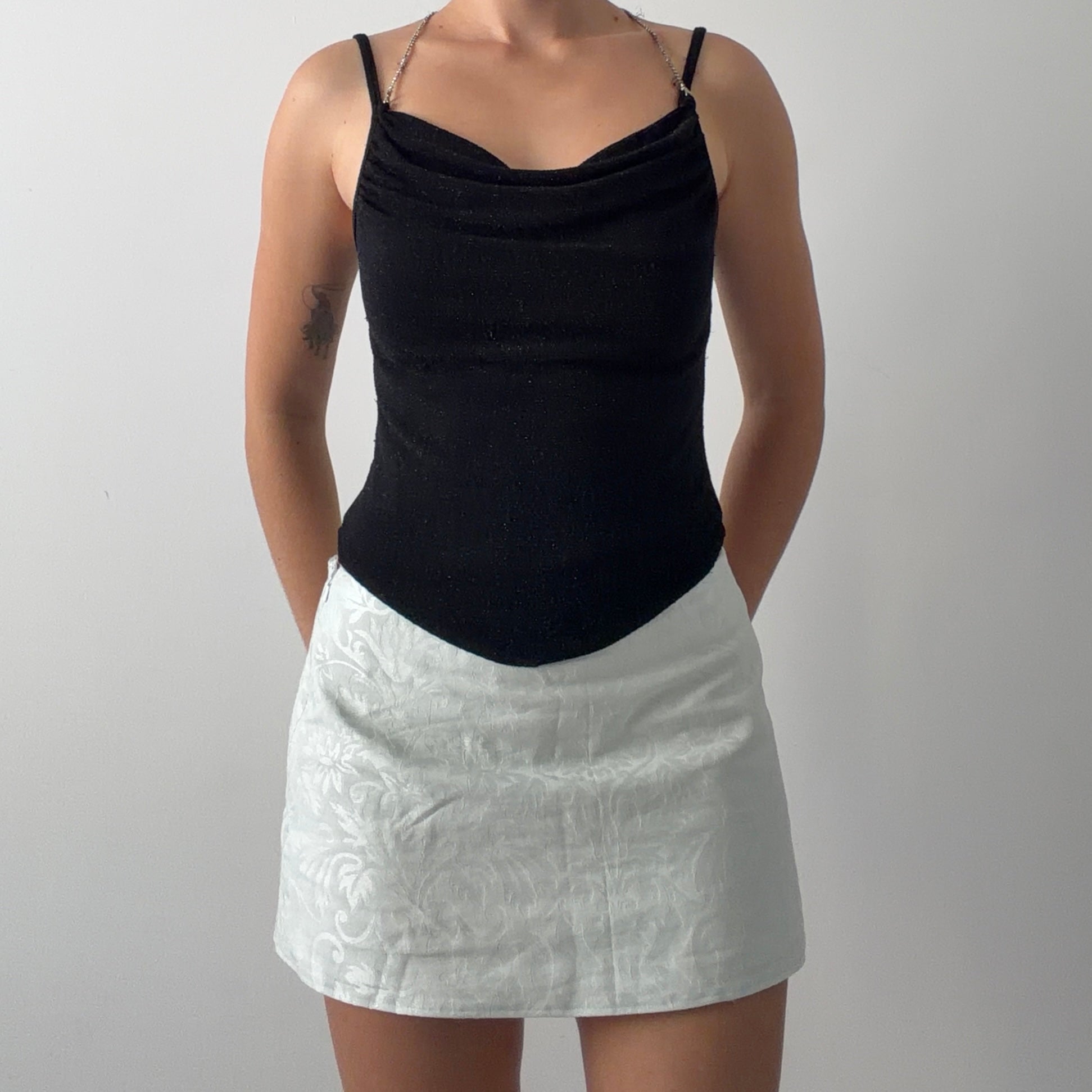 Mariella Rosati Glittery Cowl Top | Made in Italy | XS
