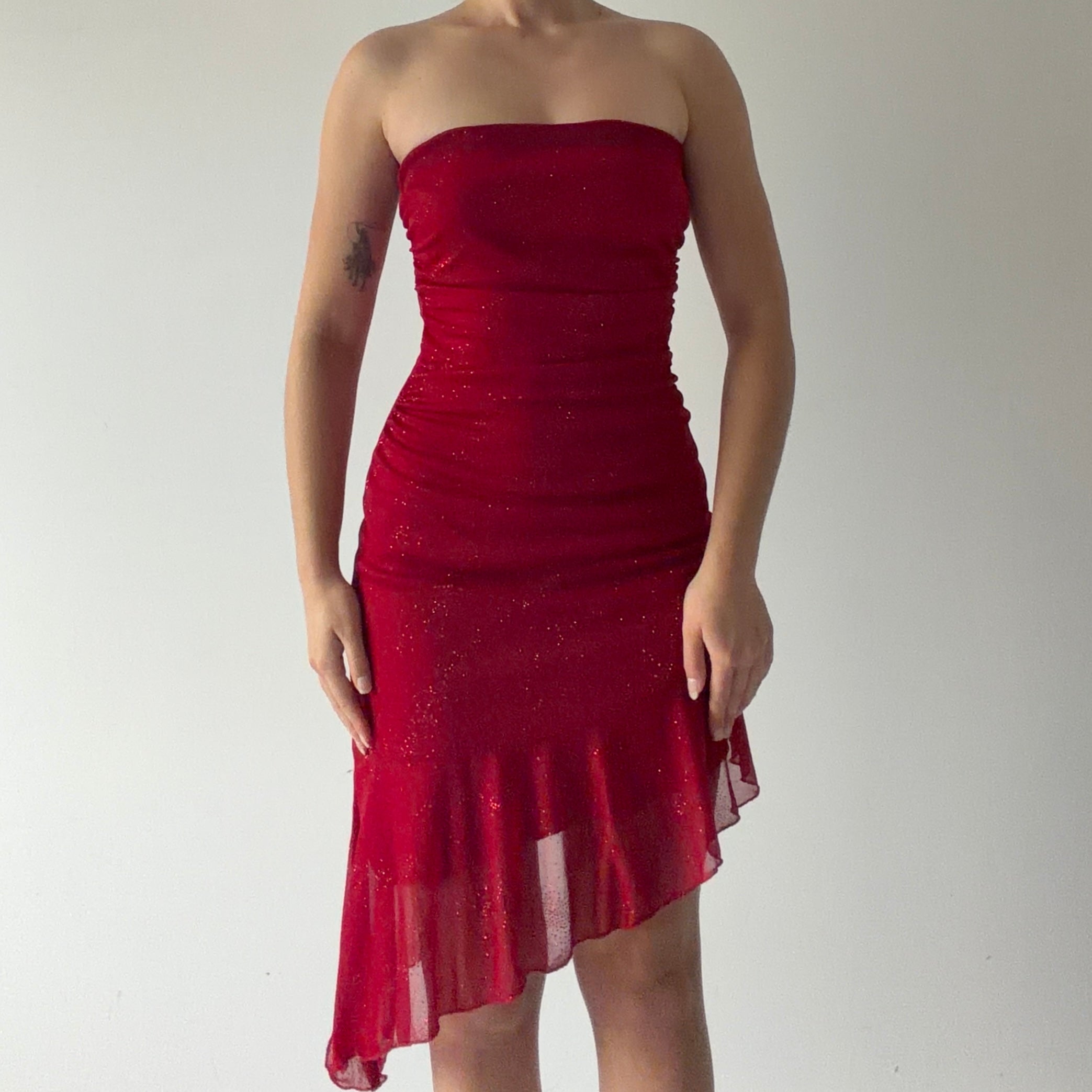 Mariposa Strapless Asymmetric Dress | S