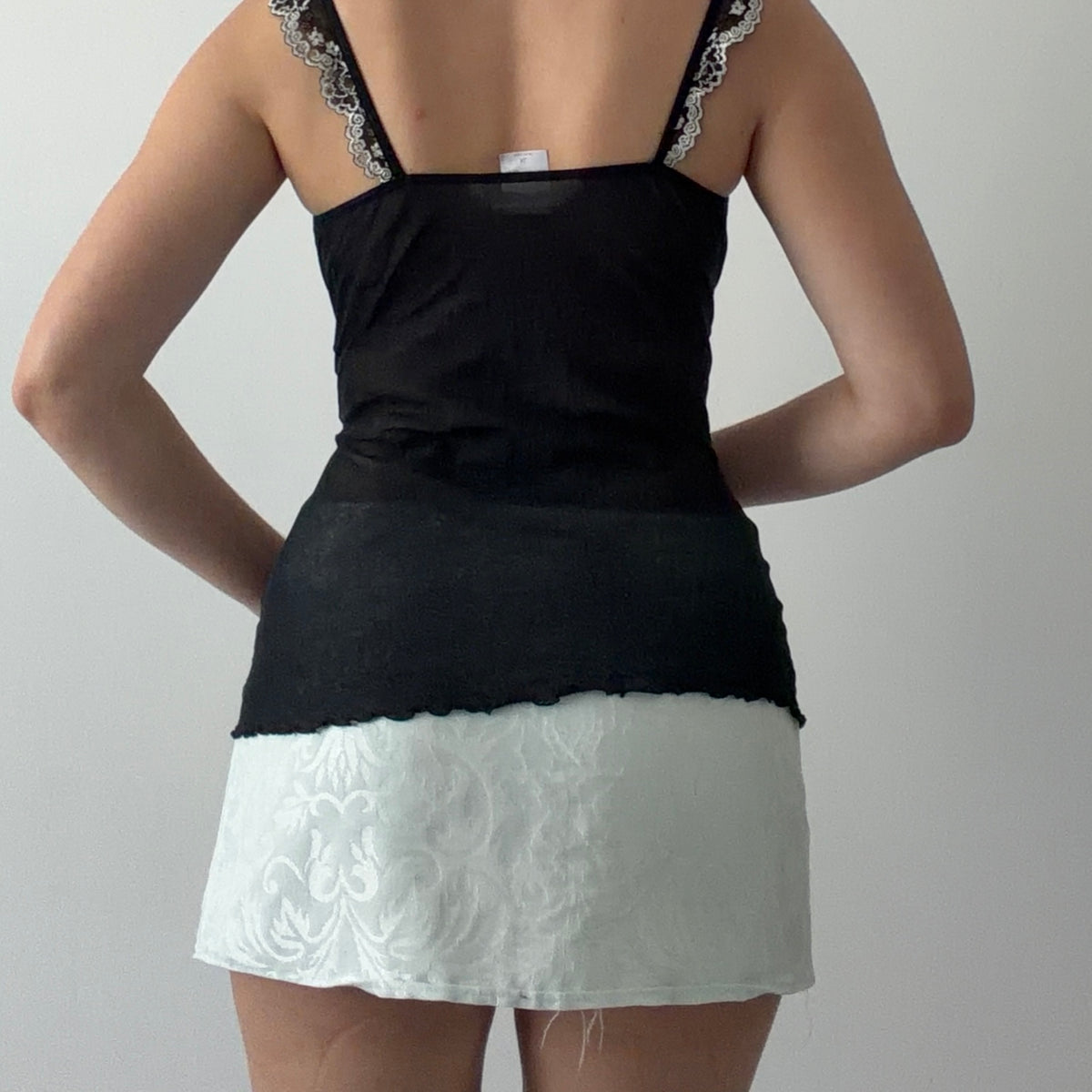 Gilligan & O'Malley Mesh Lace Cami | M