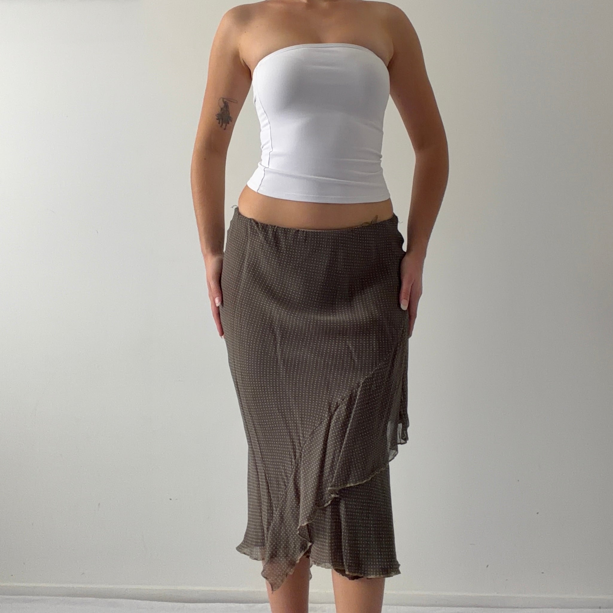 Italian Silk Ruffle Skirt | 6-8